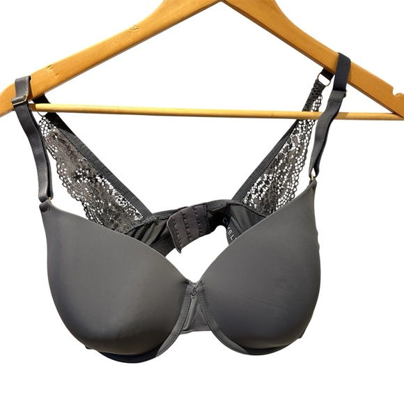 Lively Lace Detail T-Shirt Bra Smoke‎ Gray Size 38D - Picture 1 of 3